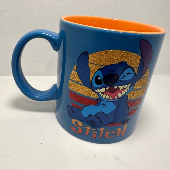 DISNEY Stitch 20oz Ceramic Mug Blue and Orange New - Picture 2 of 6